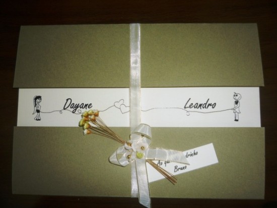 Convite de casamento feito em casa: Dayane e Leandro 24