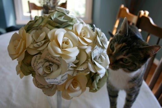 Casamento: buquê de noiva de papel
